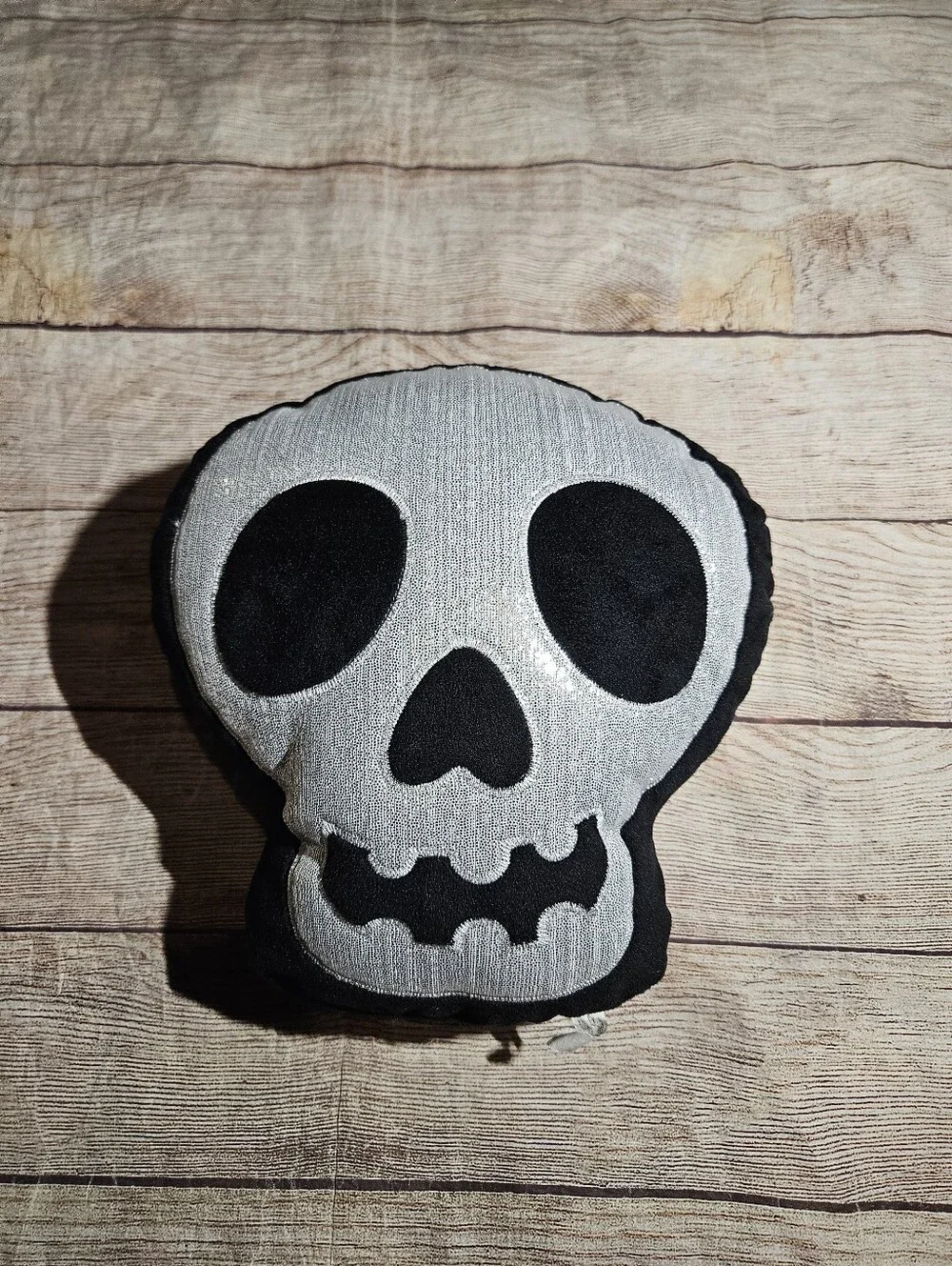 Gothic spooky halloween skeleton throw pillow